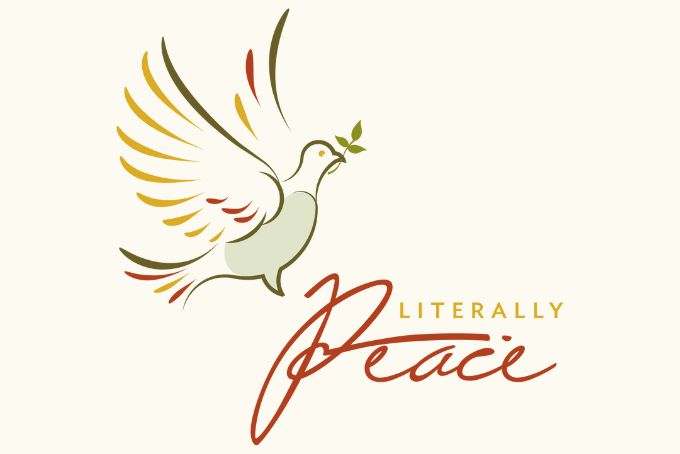 Das Bild zeigt das Logo des Kollektivs Literally Peace